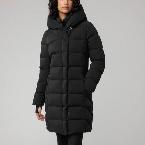 Soia & Kyo SONNY-N Classic Down Coat Black Feather Down Jacket Minimal Goth - Picture 1 of 14